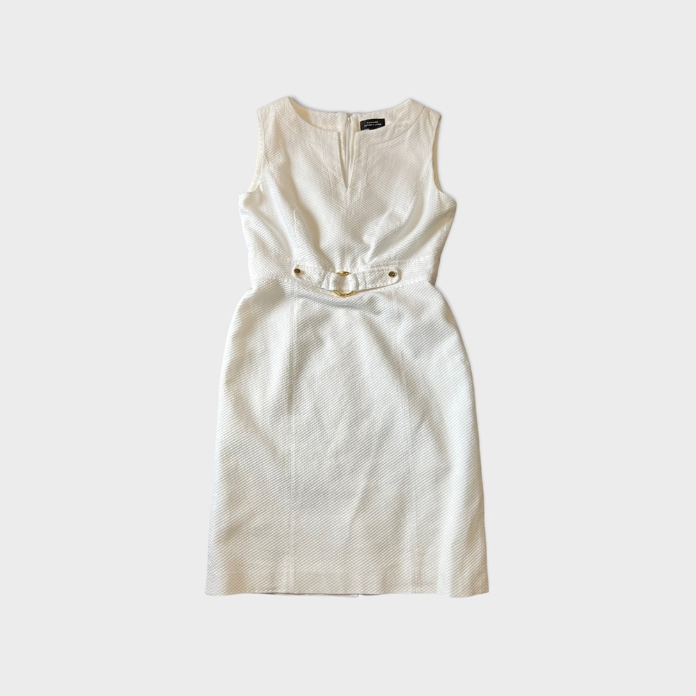 White Midi Work Dress